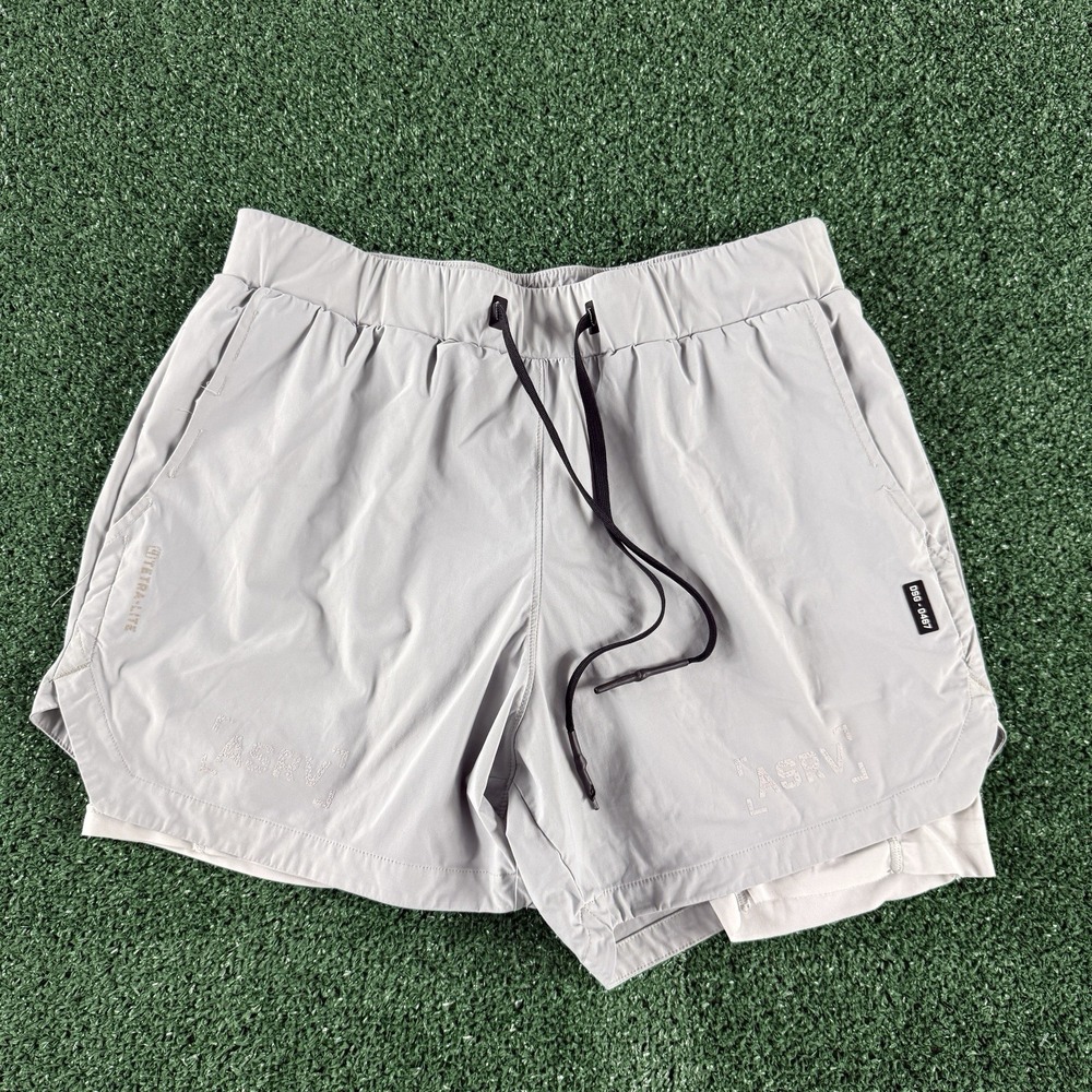 ASRV Men's Shorts Athletic Wear Liner Drawstring Size XL Gray